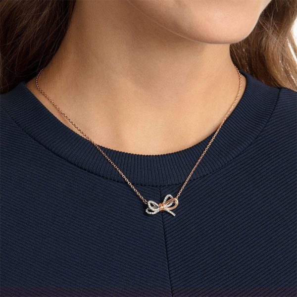 Swarovski New Year's Eve gift - Lifelong Bow necklace for women with a bowknot pendant - Image 4