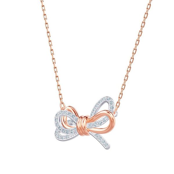 Swarovski New Year's Eve gift - Lifelong Bow necklace for women with a bowknot pendant