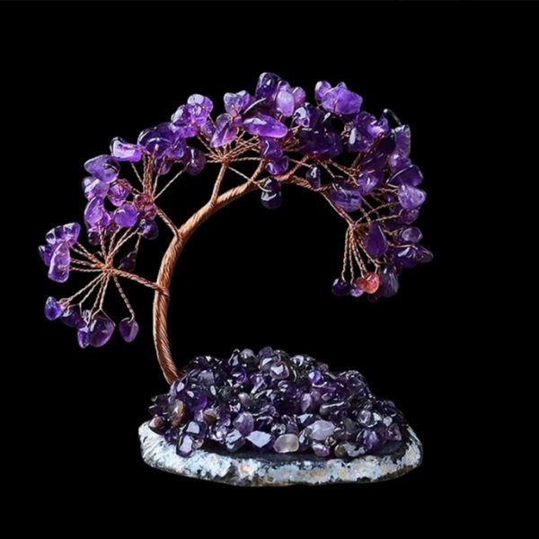 Seven-color crystal life tree ornament, crystal gravel wealth tree, tabletop decoration and creative gift - Image 5