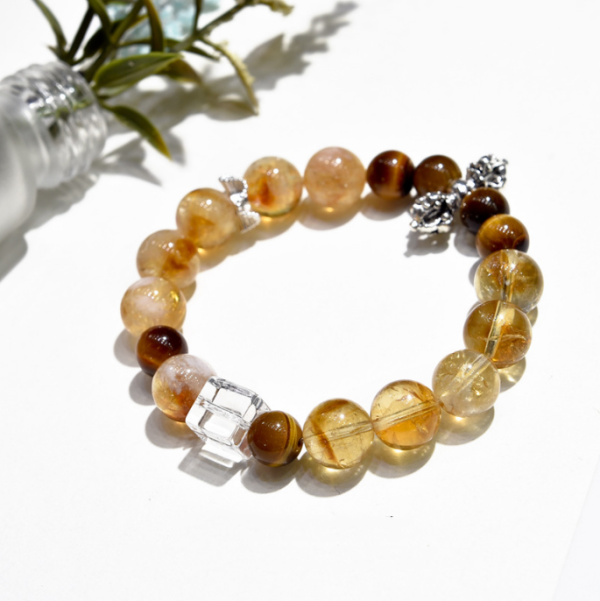 Original natural yellow Azeztulite bracelet, yellow quartz, yellow tower crystal bracelet. Internet celebrity ins style. - Image 2