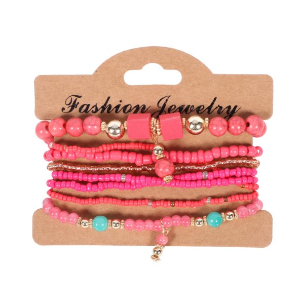 Bohemian women's bracelet, handmade beaded bracelet set with romantic elements, 8 pieces per set - Image 8