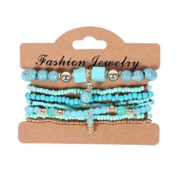 Bohemian women's bracelet, handmade beaded bracelet set with romantic elements, 8 pieces per set - Image 7