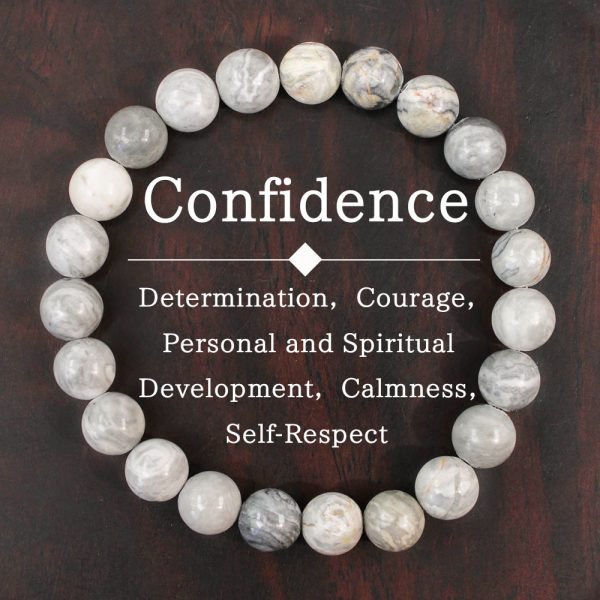 Natural stone and crystal bracelets with map stone, which are suitable for both men and women and can enhance confidence