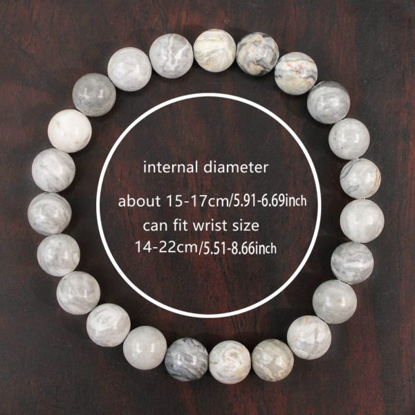 Natural stone and crystal bracelets with map stone, which are suitable for both men and women and can enhance confidence - Image 2
