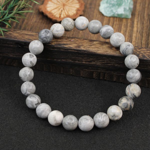Natural stone and crystal bracelets with map stone, which are suitable for both men and women and can enhance confidence - Image 3