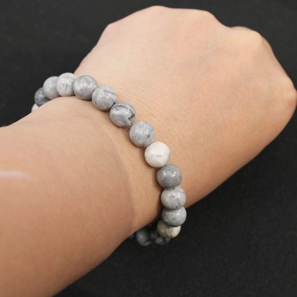Natural stone and crystal bracelets with map stone, which are suitable for both men and women and can enhance confidence - Image 4