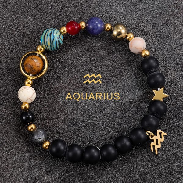 Handmade bracelets made of natural stones for the 12 constellations, suitable for both men and women, and the same style for couples - Image 13