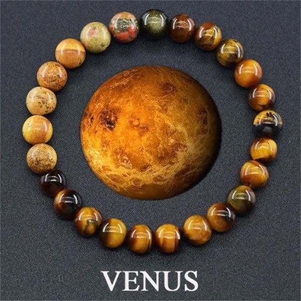 Beaded bracelets made of natural stones for the eight planets, suitable for both men and women - Image 2