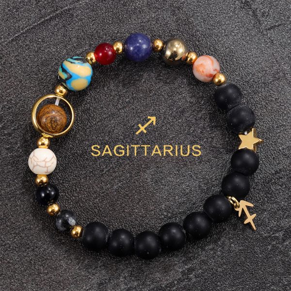 Handmade bracelets made of natural stones for the 12 constellations, suitable for both men and women, and the same style for couples - Image 5