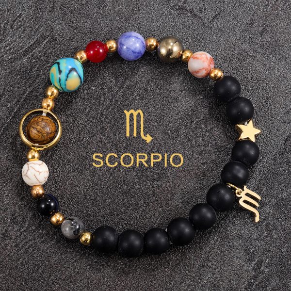 Handmade bracelets made of natural stones for the 12 constellations, suitable for both men and women, and the same style for couples - Image 4