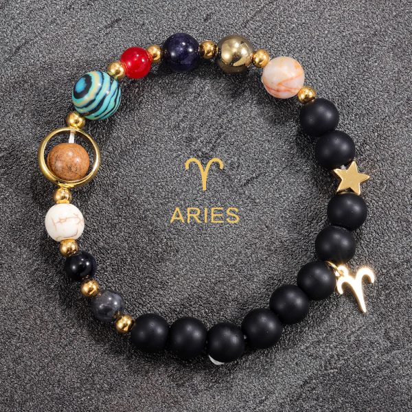 Handmade bracelets made of natural stones for the 12 constellations, suitable for both men and women, and the same style for couples - Image 12