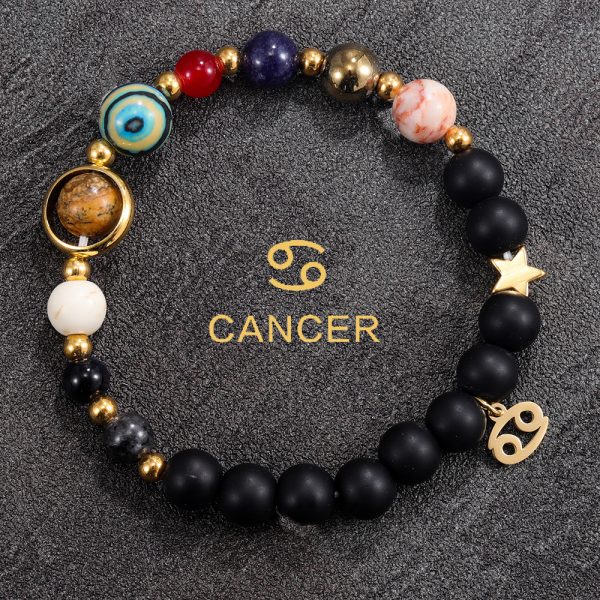 Handmade bracelets made of natural stones for the 12 constellations, suitable for both men and women, and the same style for couples - Image 11