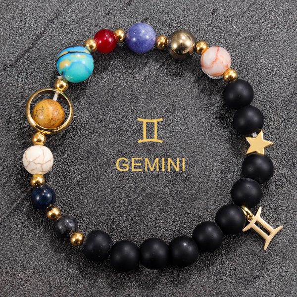 Handmade bracelets made of natural stones for the 12 constellations, suitable for both men and women, and the same style for couples - Image 9