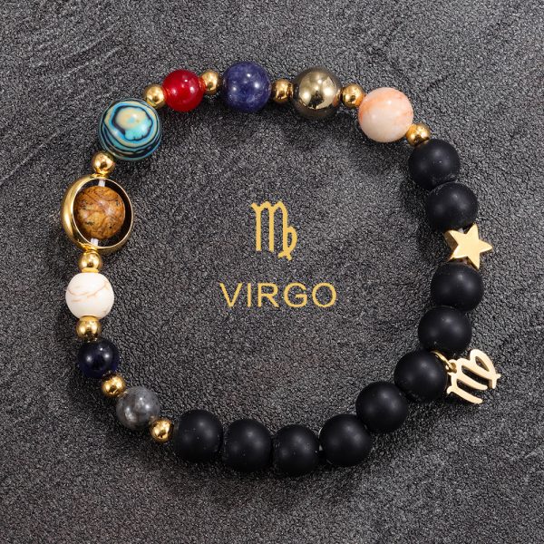 Handmade bracelets made of natural stones for the 12 constellations, suitable for both men and women, and the same style for couples - Image 2